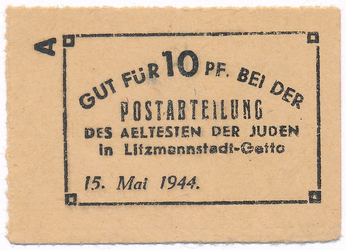 Getto Łódź 10 fenigów 15.05.1944